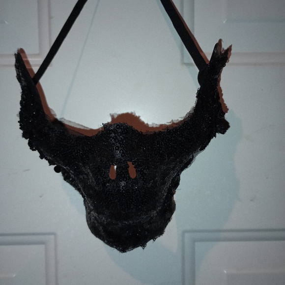 Skull half mask Gothic costume - Picture 3 of 6